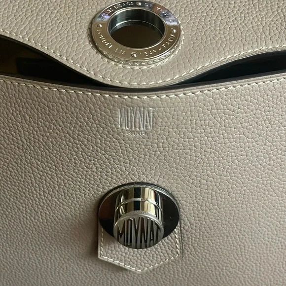 Discontinued MOYNAT Voyage Taurillon Blush PM Touterelle w/zip pouch & dust bags - Picture 5 of 15